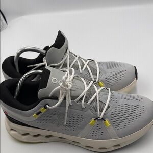 On Running Men's Shoes in Gray and Yellow